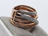 Roségouden ring, 18 karaats, al coro - afbeelding 2 van  16