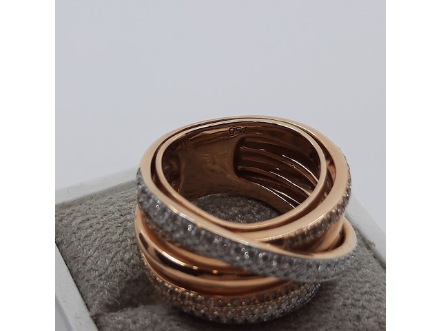 Roségouden ring, 18 karaats, al coro - afbeelding 4 van  16