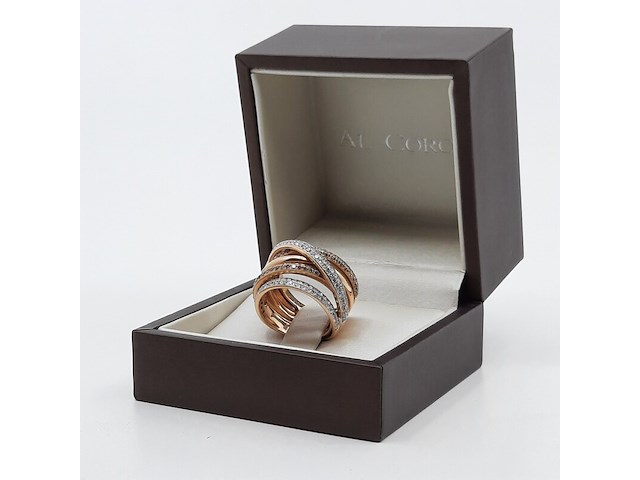 Roségouden ring, 18 karaats, al coro - afbeelding 5 van  16