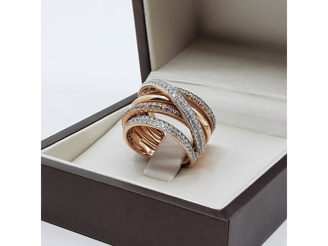 Roségouden ring, 18 karaats, al coro - afbeelding 6 van  16