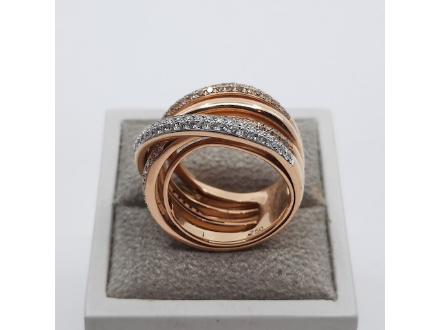 Roségouden ring, 18 karaats, al coro - afbeelding 1 van  16