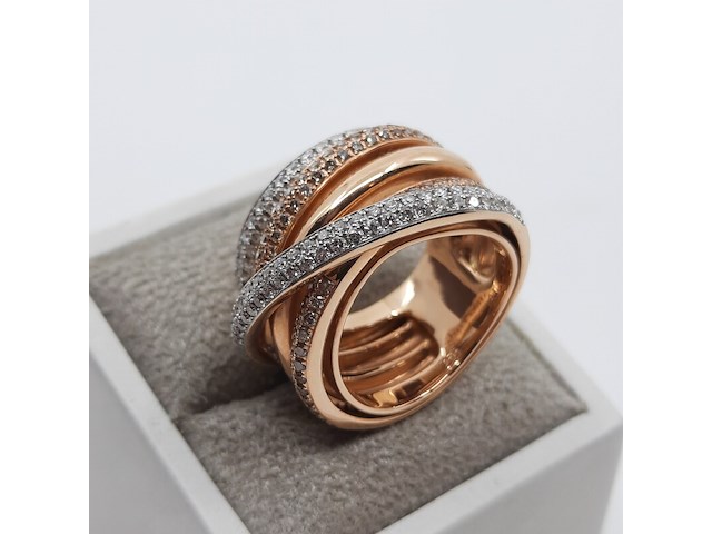 Roségouden ring, 18 karaats, al coro - afbeelding 9 van  16