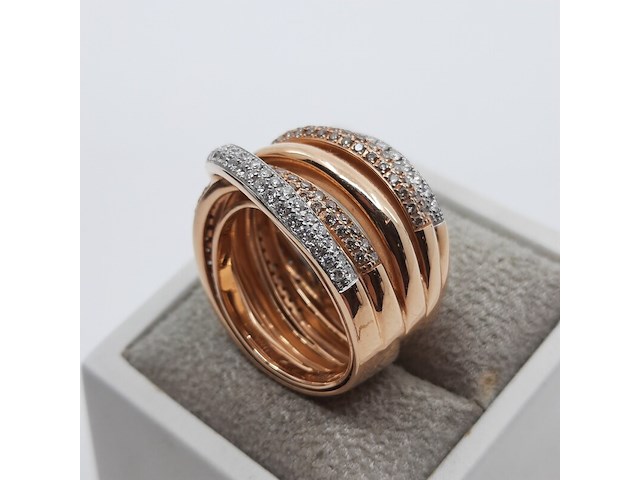 Roségouden ring, 18 karaats, al coro - afbeelding 10 van  16