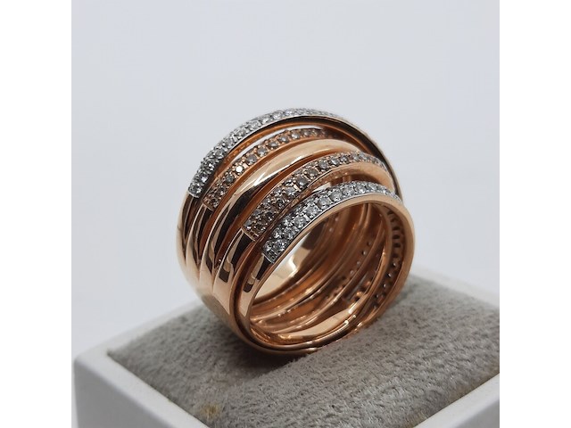 Roségouden ring, 18 karaats, al coro - afbeelding 12 van  16