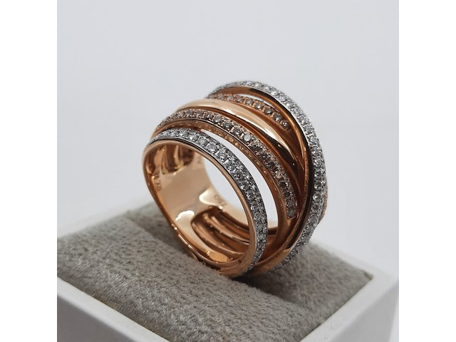 Roségouden ring, 18 karaats, al coro - afbeelding 13 van  16