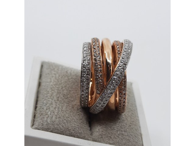 Roségouden ring, 18 karaats, al coro - afbeelding 14 van  16