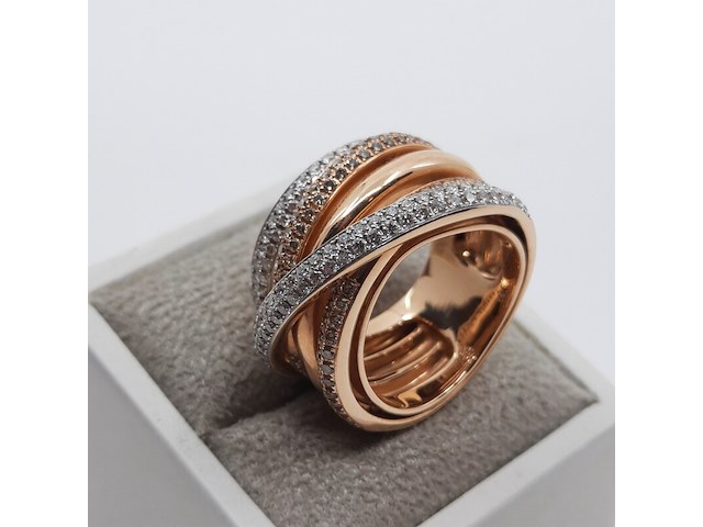 Roségouden ring, 18 karaats, al coro - afbeelding 15 van  16