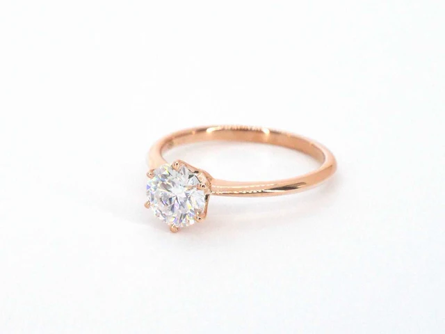 Roségouden ring briljant 1.50 ct - afbeelding 10 van  11