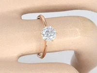 Roségouden ring briljant 1.50 ct - afbeelding 11 van  11