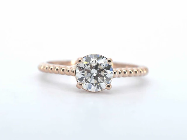 Rosegouden ring diamant 1.00 ct - afbeelding 1 van  11