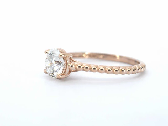 Rosegouden ring diamant 1.00 ct - afbeelding 5 van  11