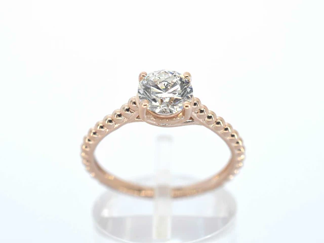 Rosegouden ring diamant 1.00 ct - afbeelding 7 van  11