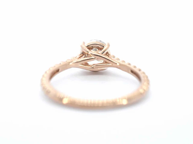 Rosegouden ring diamant 1.00 ct - afbeelding 8 van  11