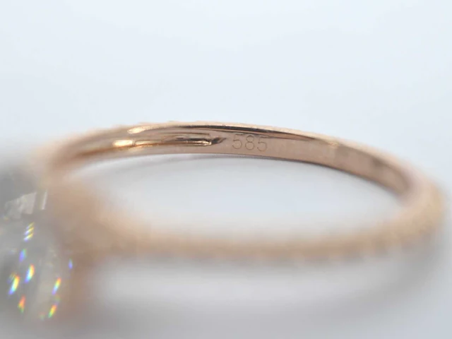 Rosegouden ring diamant 1.00 ct - afbeelding 9 van  11