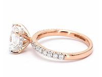 Roségouden ring met 2,44 crt. diamant - afbeelding 3 van  5