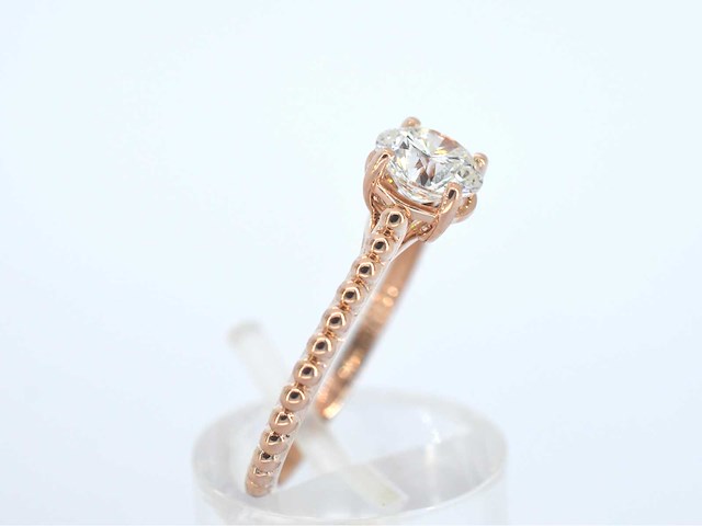 Rosegouden ring met diamant 1.00 carat - afbeelding 2 van  11