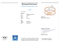 Rosegouden ring met diamanten gezet - afbeelding 4 van  10
