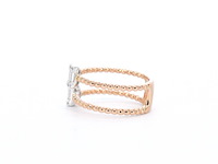 Rosegouden ring met diamanten gezet - afbeelding 5 van  9