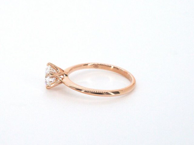 Rosegouden ring met een briljant geslepen diamant van 1.00 carat - afbeelding 8 van  12