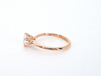 Rosegouden ring met een briljant geslepen diamant van 1.00 carat - afbeelding 8 van  12