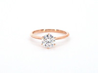 Rosegouden ring met een briljant geslepen diamant van 1.00 carat - afbeelding 9 van  12