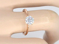 Rosegouden ring met een briljant geslepen diamant van 1.00 carat - afbeelding 12 van  12