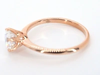Rosegouden ring met een briljant geslepen diamant van 1.00 carat - afbeelding 2 van  12