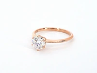 Rosegouden ring met een briljant geslepen diamant van 1.00 carat - afbeelding 11 van  12