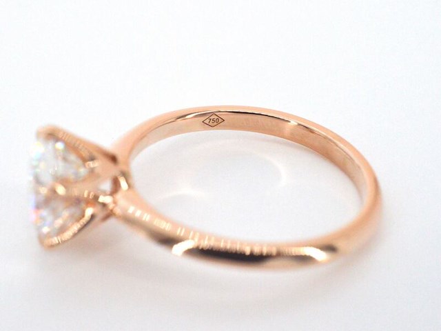 Rosegouden ring met een briljant geslepen diamant van 2.00 carat - afbeelding 2 van  12
