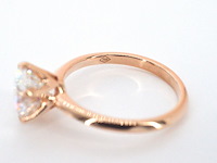 Rosegouden ring met een briljant geslepen diamant van 2.00 carat - afbeelding 2 van  12