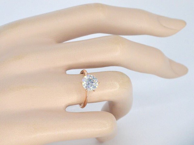 Rosegouden ring met een briljant geslepen diamant van 2.00 carat - afbeelding 5 van  12