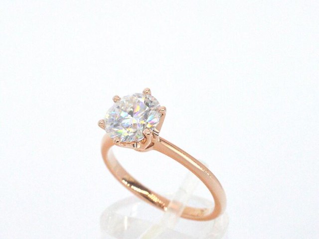Rosegouden ring met een briljant geslepen diamant van 2.00 carat - afbeelding 6 van  12