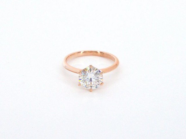 Rosegouden ring met een briljant geslepen diamant van 2.00 carat - afbeelding 9 van  12