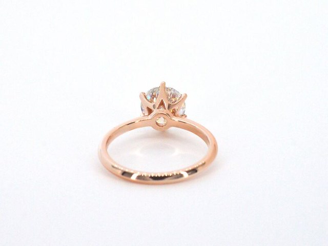 Rosegouden ring met een briljant geslepen diamant van 2.00 carat - afbeelding 10 van  12