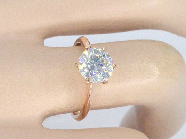 Rosegouden ring met een briljant geslepen diamant van 2.00 carat - afbeelding 12 van  12