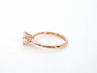Rosegouden ring met een briljant geslepen diamanten van 1.00 carat - afbeelding 6 van  11