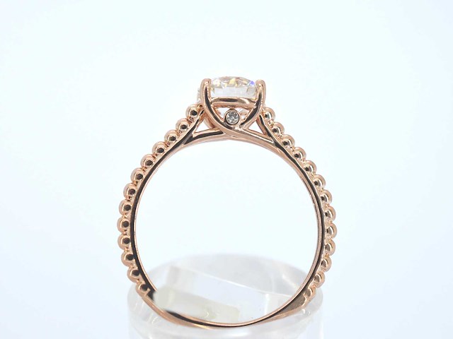 Rosegouden ring met een diamant van 1.00 carat - afbeelding 3 van  11