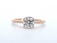 Rosegouden ring met een diamant van 1.00 carat - afbeelding 1 van  11