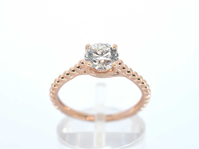 Rosegouden ring met een diamant van 1.00 carat - afbeelding 8 van  11