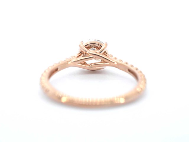 Rosegouden ring met een diamant van 1.00 carat - afbeelding 9 van  11