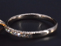Rosegouden ring met een peer geslepen diamant - afbeelding 3 van  11