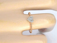 Rosegouden ring met hartje volledig gezet met diamanten - afbeelding 2 van  9