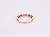 Rosegouden ring met zwarte briljanten diamanten - afbeelding 9 van  11