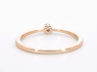 Rosegouden ring solitaire met een briljant geslepen diamant - afbeelding 9 van  11