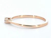 Rosegouden ring solitaire met een briljant geslepen diamant - afbeelding 7 van  11