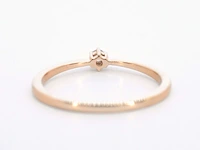 Rosegouden ring solitaire met een briljant geslepen diamant - afbeelding 9 van  11