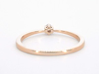 Rosegouden ring solitaire met een briljant geslepen natuurlijke diamant - afbeelding 9 van  11