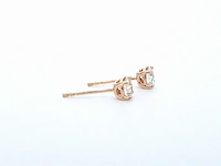 Rosegouden solitair oorbellen diamant 1.00 ct - afbeelding 5 van  8