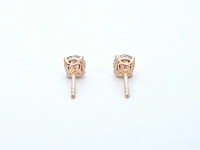 Rosegouden solitair oorbellen diamant 1.00 ct - afbeelding 7 van  8