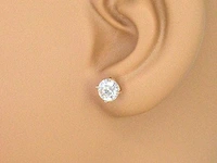 Rosegouden solitair oorbellen diamant 2.00 ct - afbeelding 2 van  9